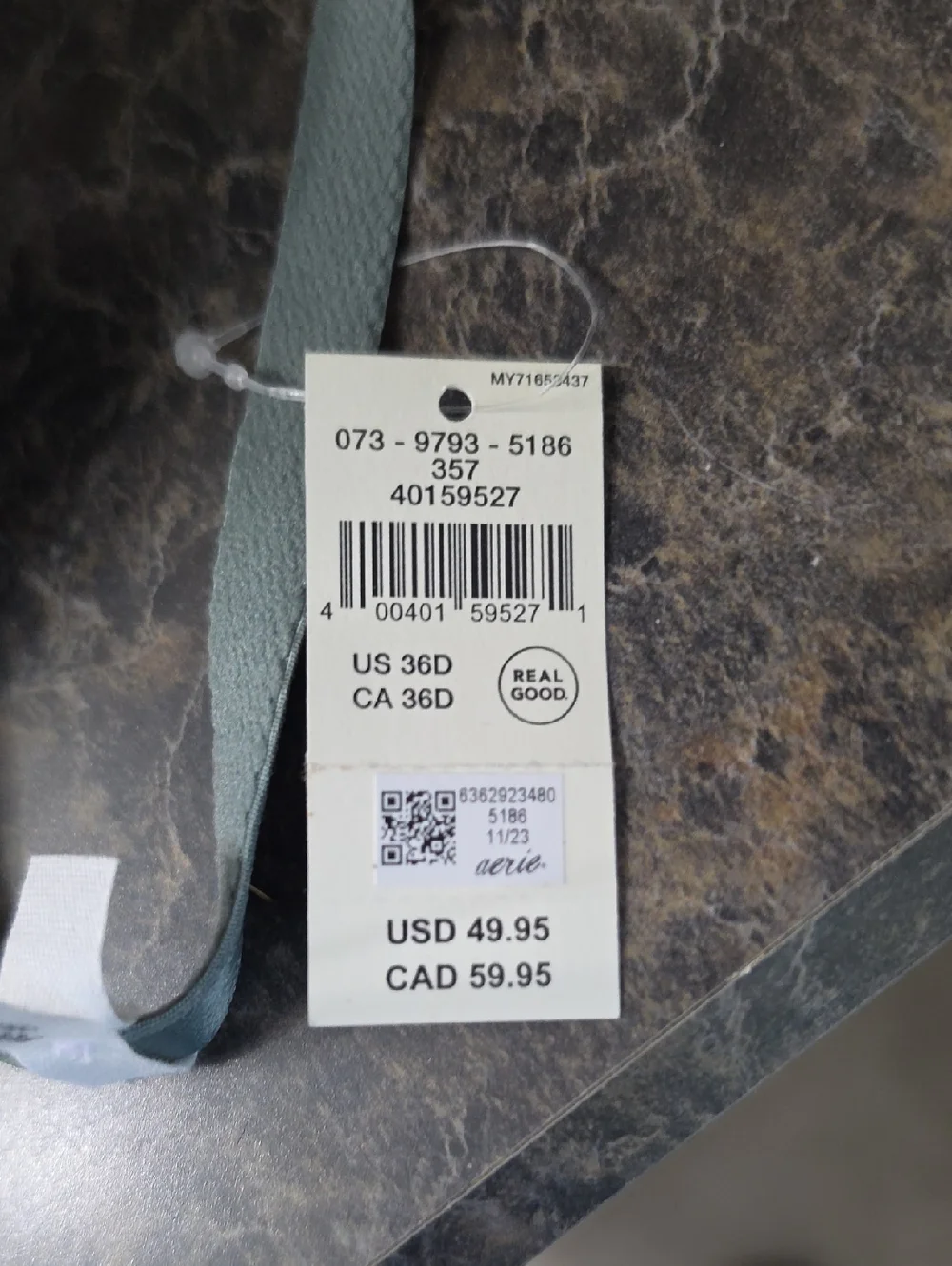 ​Aerie Sunnie Full Coverage Lightly Lined Bra Sage Green 36D